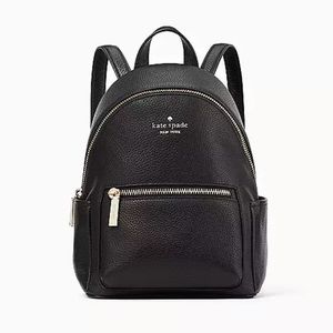 NWOT Kate Spade Leila Pebbled Leather Mini Dome Black Backpack